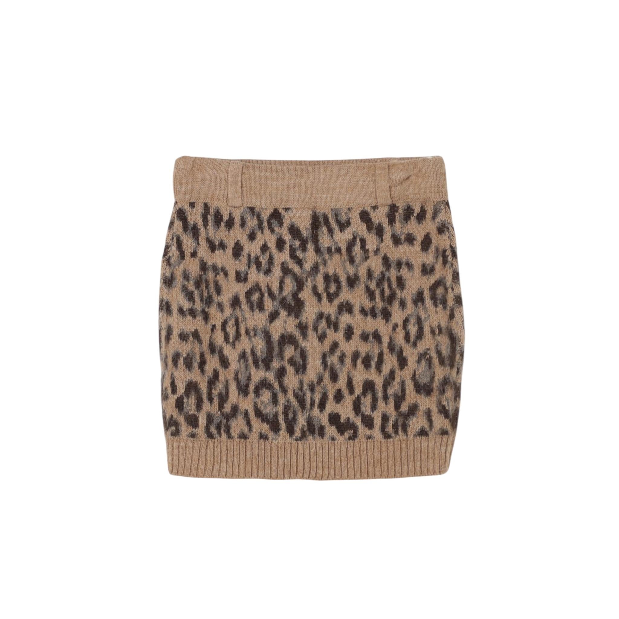 N°21 gonna tinta unita con fantasia maculato Beige per Bambina N21994 BEIGE N°21 