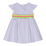 Marc Ellis Abito tinta unita con Paillettes Bianco per Neonata JMNDR01543 BIANCO MARC ELLIS 