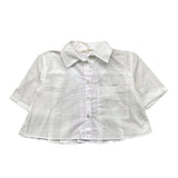 Zhoe & Tobiah Camicia Mezza Manica Tinta Unita Bianco Per Bambina
