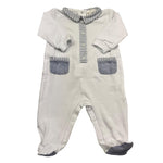 Lalalu' Tutina Manica Lunga Tinta Unita per Neonato TJL03P BIANCO LALALU' 