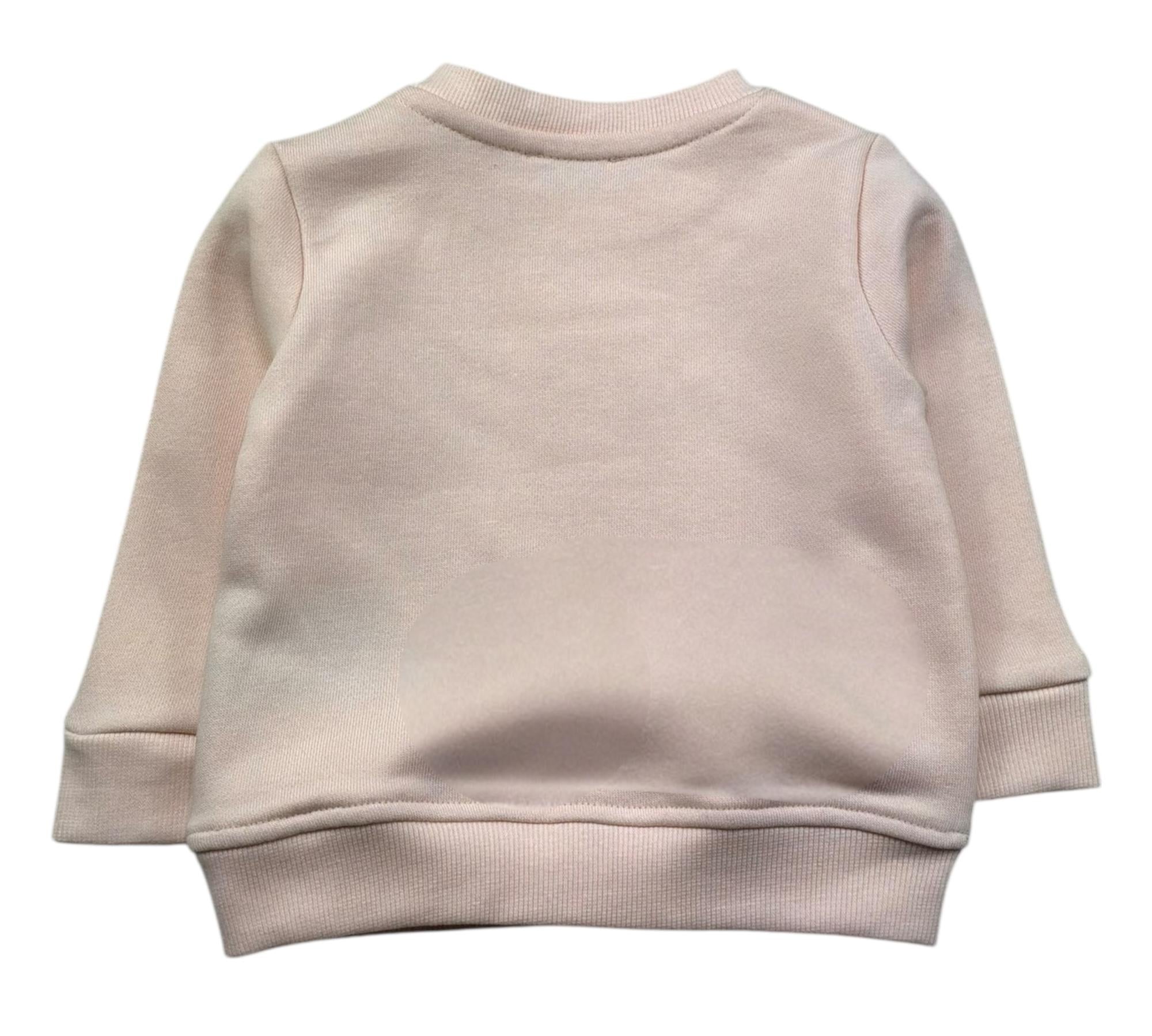 Trussardi Felpa Chiusa Girocollo Tinta Unita con Logo per Neonata TIP26014FE ROSA TRUSSARDI 