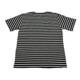 Paolo Pecora T-Shirt Girocollo tinta unita con Stampa A Righe Nero per Bambino P2668 NERO PAOLO PECORA 