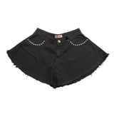 Aniye By Girl Short Tinta Unita Con Applicazioni E Frange Nero Per Bambina