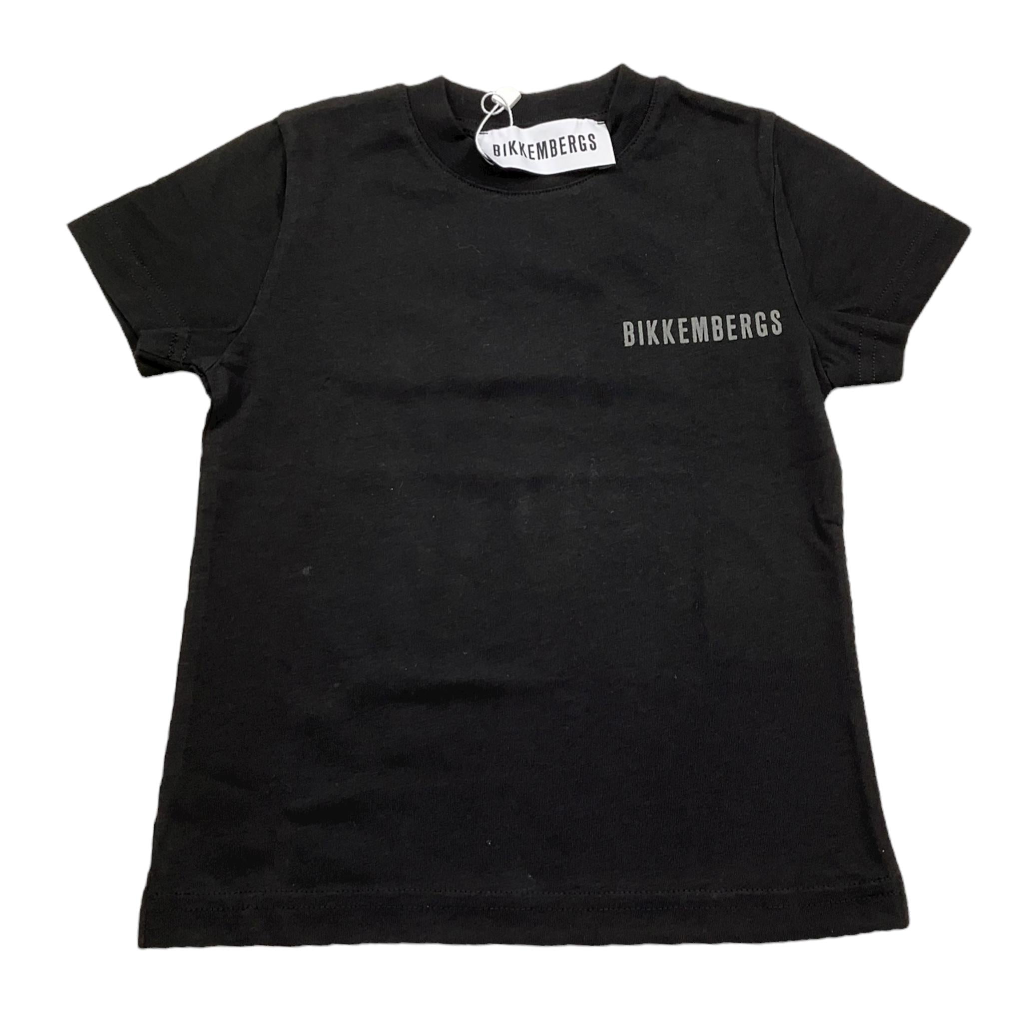 Bikkembergs T-Shirt Girocollo Tinta Unita con Logo per Neonato BK1602NX NERO BiKKEMBERGS 