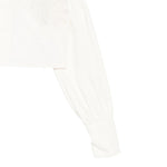 Elisabetta Franchi Camicia Manica Lunga Tinta Unita con Ricami per Bambina EFCA263X PANNA ELISABETTA FRANCHI 