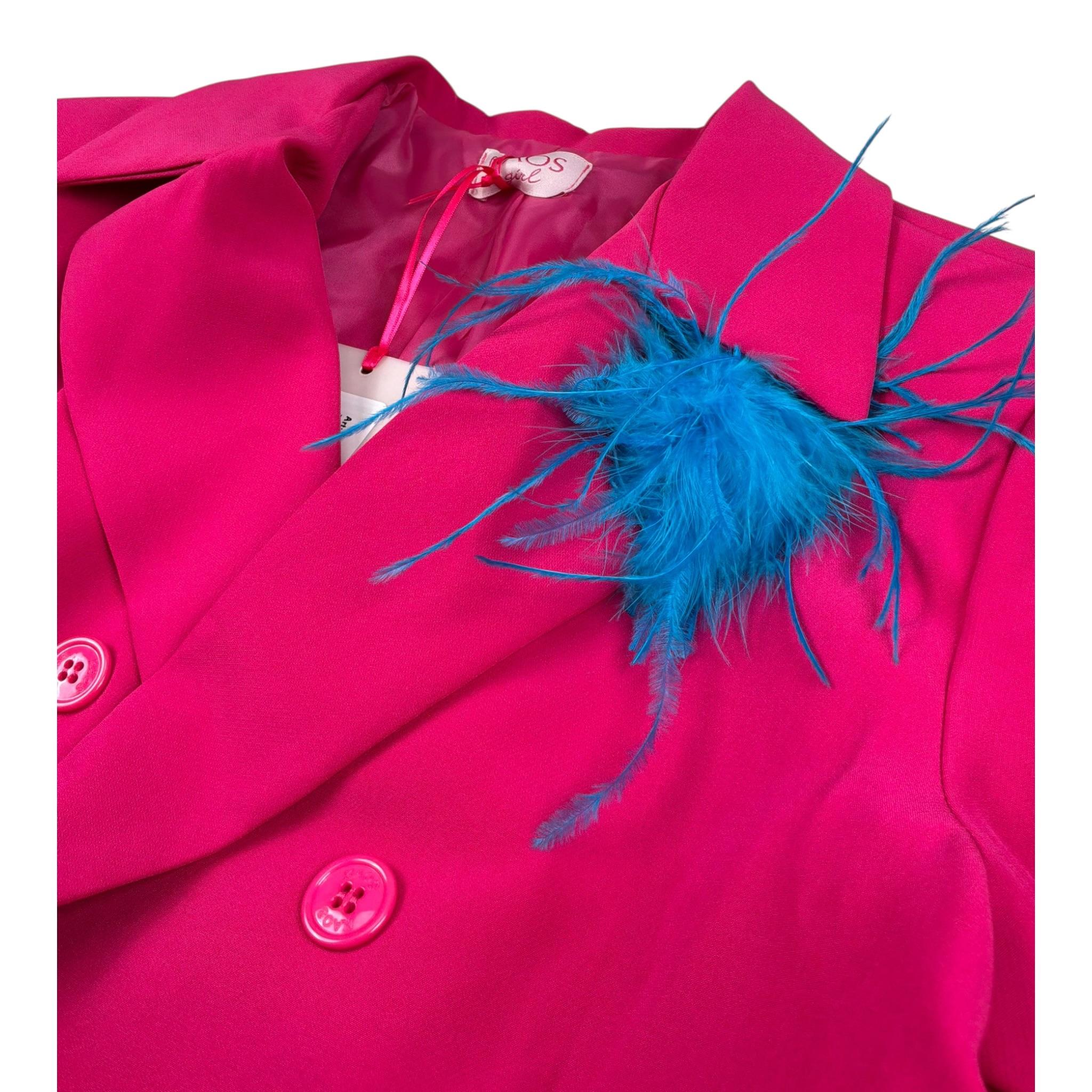 Kaos Giacca Tinta Unita con Applicazione per Bambina KS114 FUXIA KAOS 
