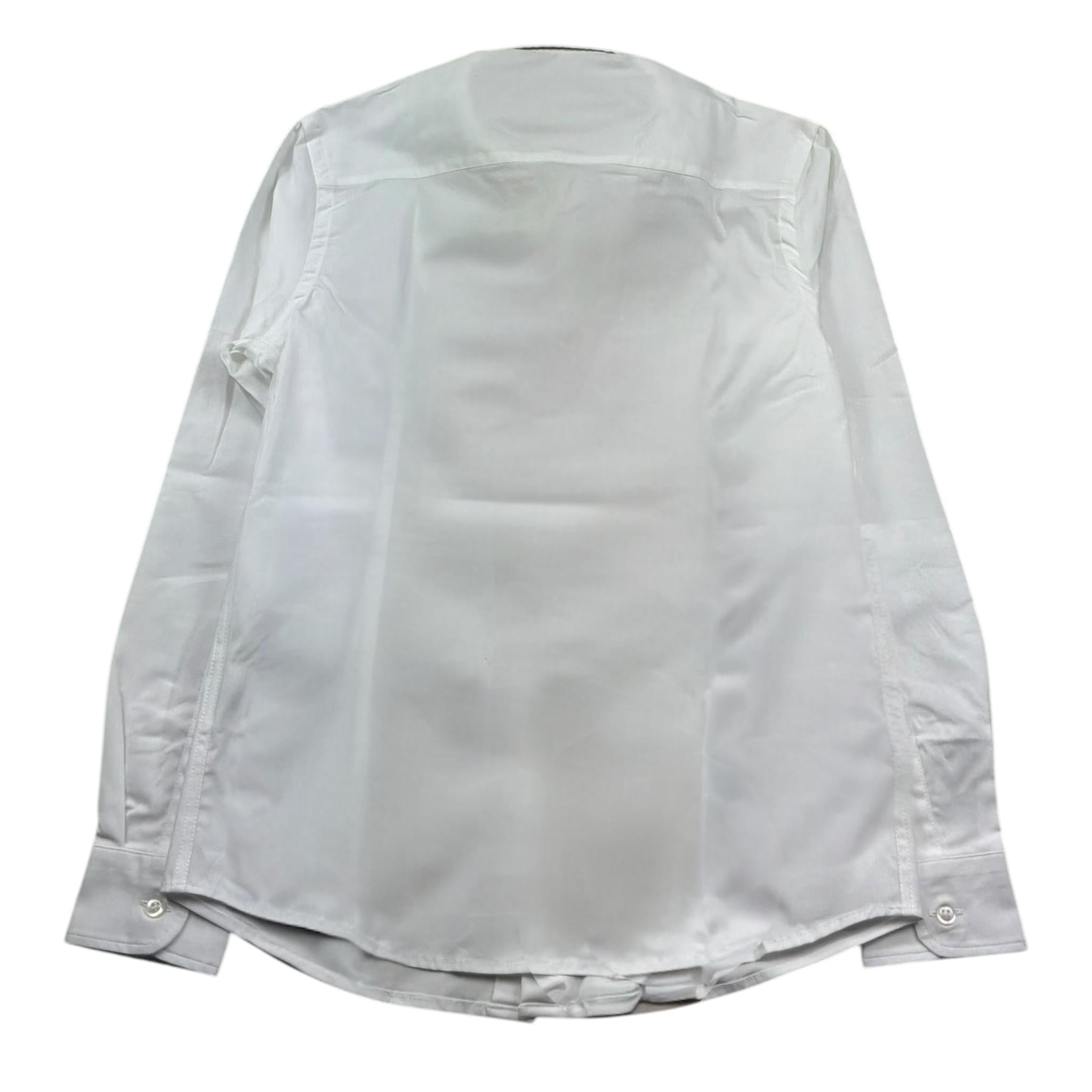 Manuel Ritz Camicia Manica Lunga Tinta Unita con Logo per Bambino MR0263 BIANCO MANUEL RITZ 