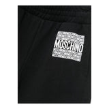 Moschino Bermuda In Felpa Tinta Unita con Stampe per Bambino HUQ028 NERO MOSCHINO 