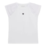 Guess T-Shirt Girocollo Tinta Unita con Applicazione per Bambina J5RI32K6YW4 BIANCO GUESS 