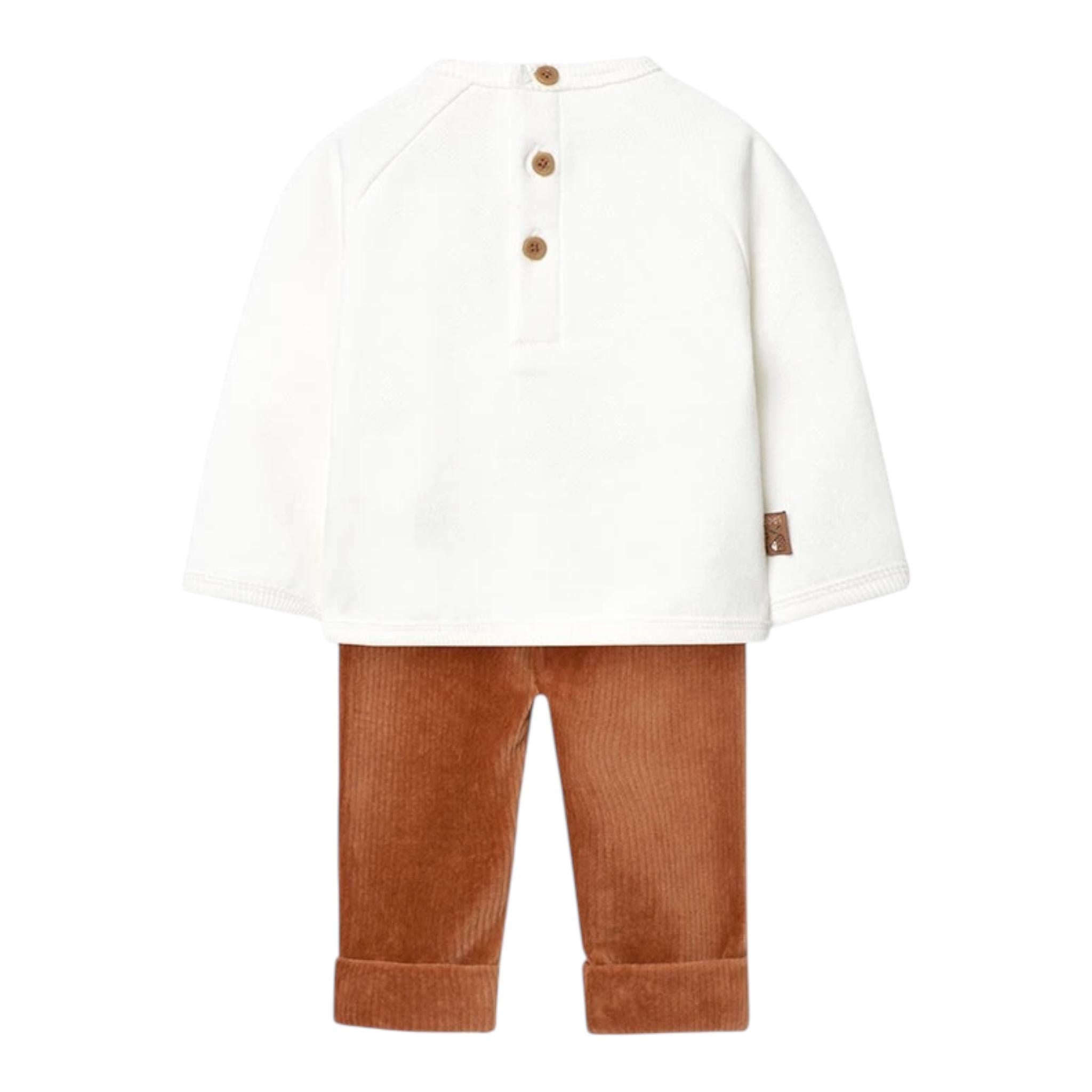MAYORAL completo 2 pezzi felpa-pantalone Panna per Neonato 129013 PANNA MAYORAL 