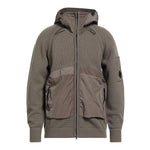 C.P. Company Felpa con Zip E Cappuccio Tinta Unita per Bambino CUW00E VERDE C.P. COMPANY 