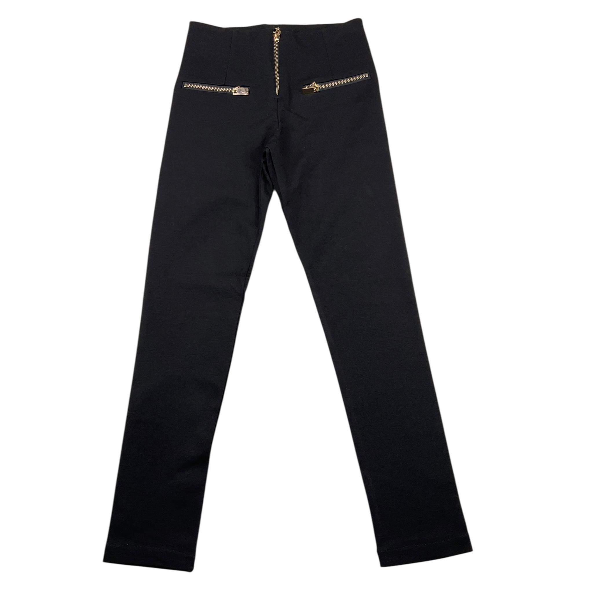 FUN & FUN pantalone tinta unita con zip in contrasto Nero per Bambina FNJPT15853 NERO FUN & FUN 