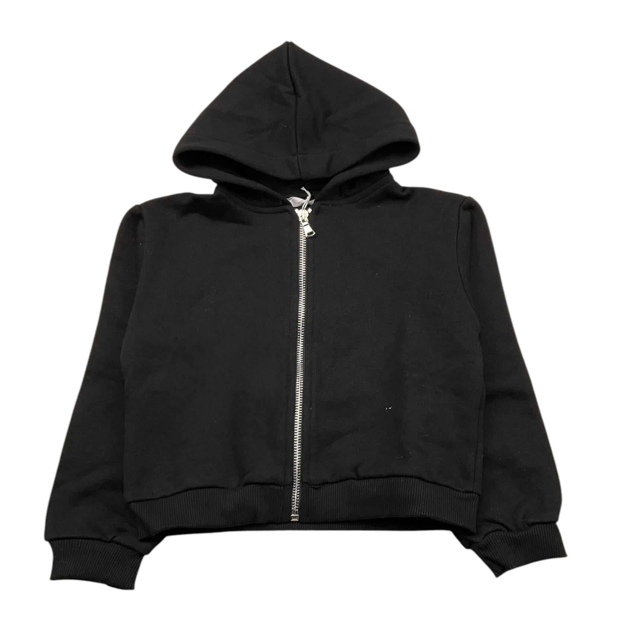 U+è BY MISS GRANT felpa con zip e cappuccio tinta unita Nero per Bambina UE1618 NERO U+è BY MISS GRANT 