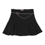 LIU JO gonna tinta unita con elastico in vita e catena Nero per Bambina GF4145 NERO LIU JO 