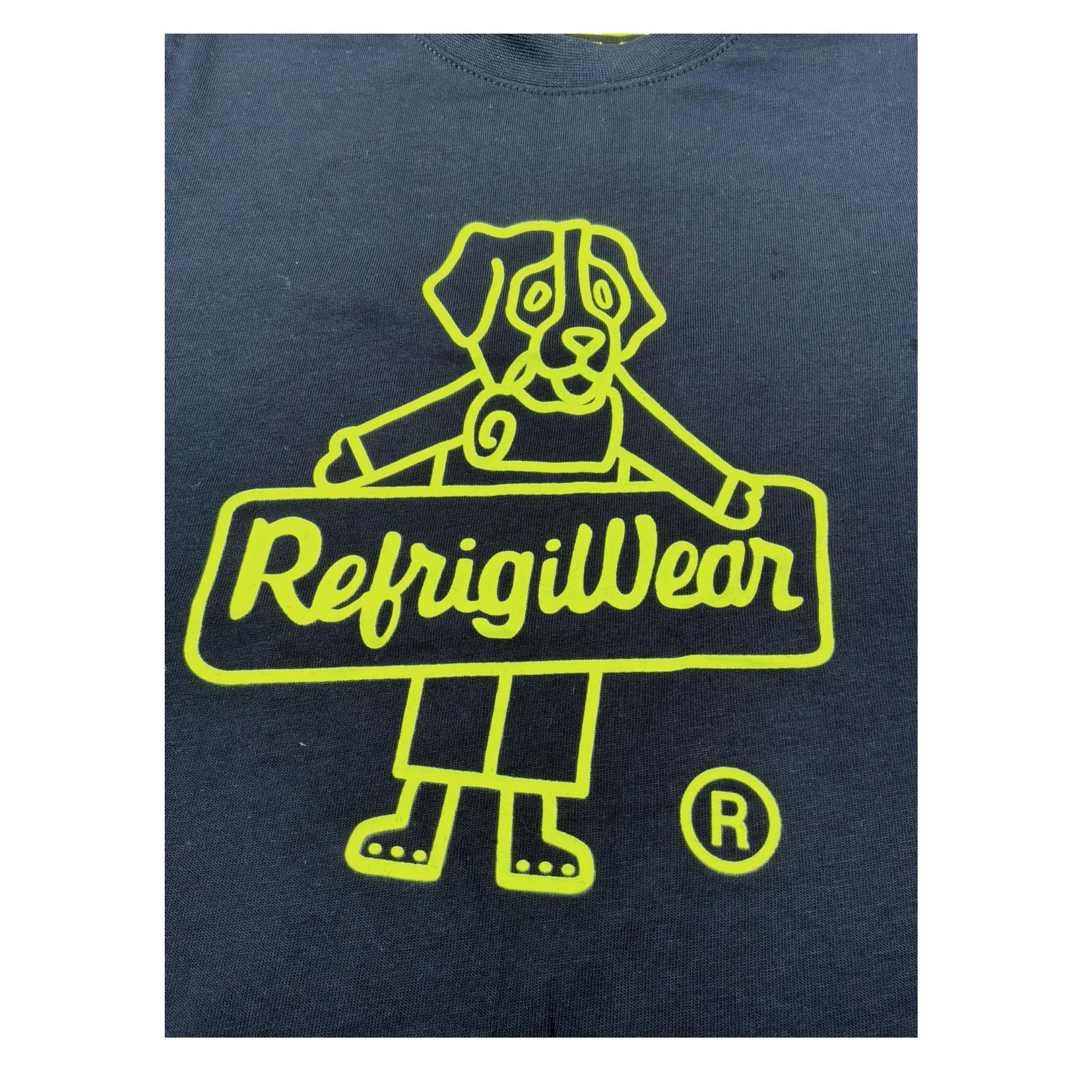 Refrigiwear T-Shirt Girocollo Tinta Unita con Stampa per Bambino RW423 BLU REFRIGIWEAR 