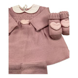 BABY LORD completo3 pezzi maglia-pantalone-babbucce Rosa per Neonata 410 ROSA BABY LORD 