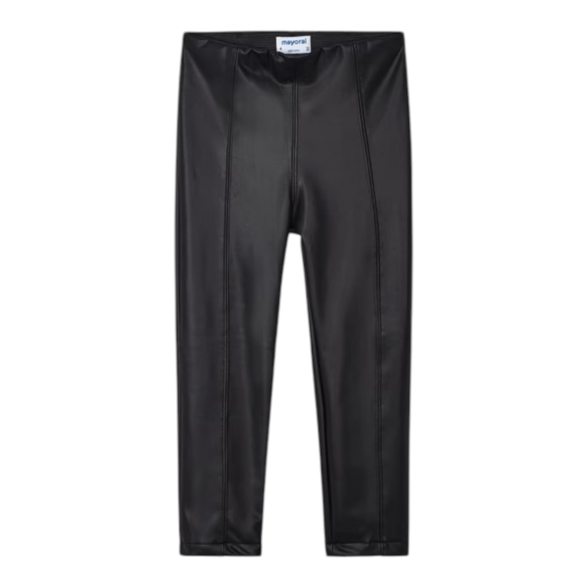 MAYORAL leggins in ecopelle tinta unita Nero per Bambina 4780 NERO MAYORAL 