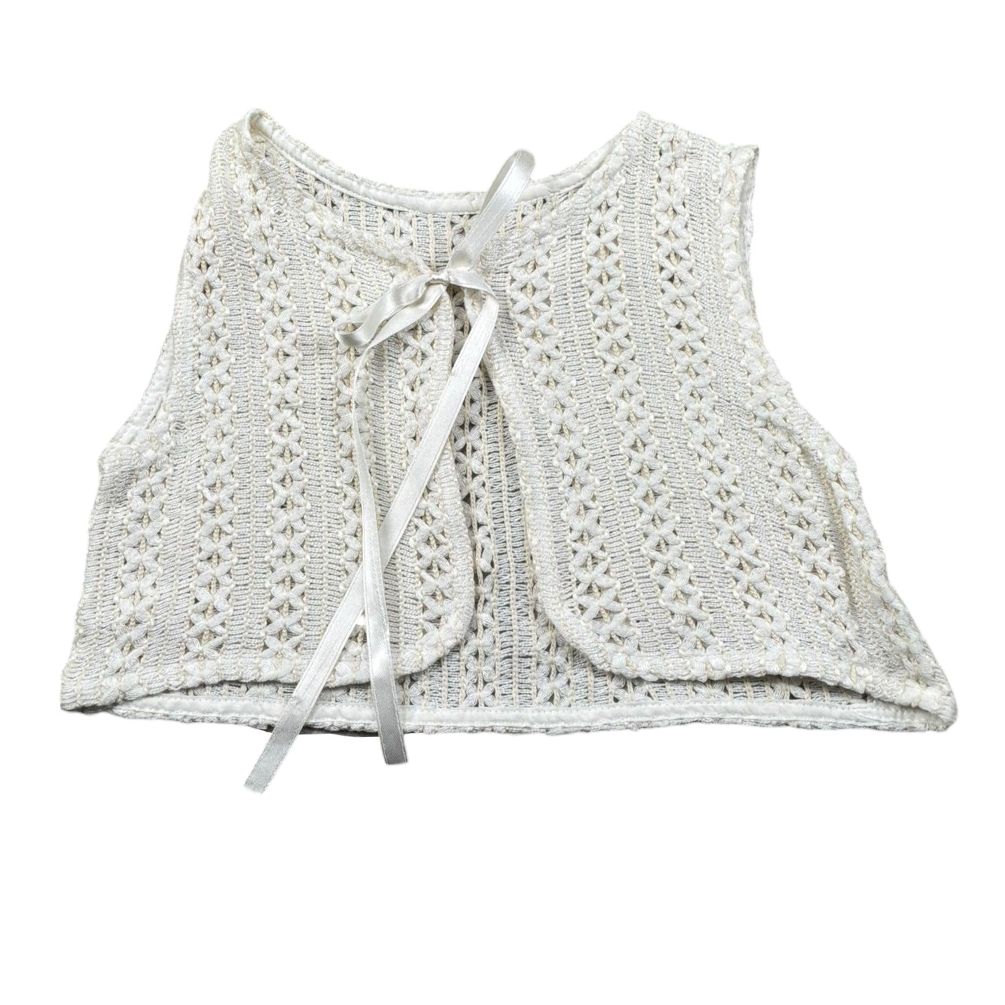 Babyvip Gilet Tinta Unita Traforato per Neonata T1564 PANNA BABYVIP 