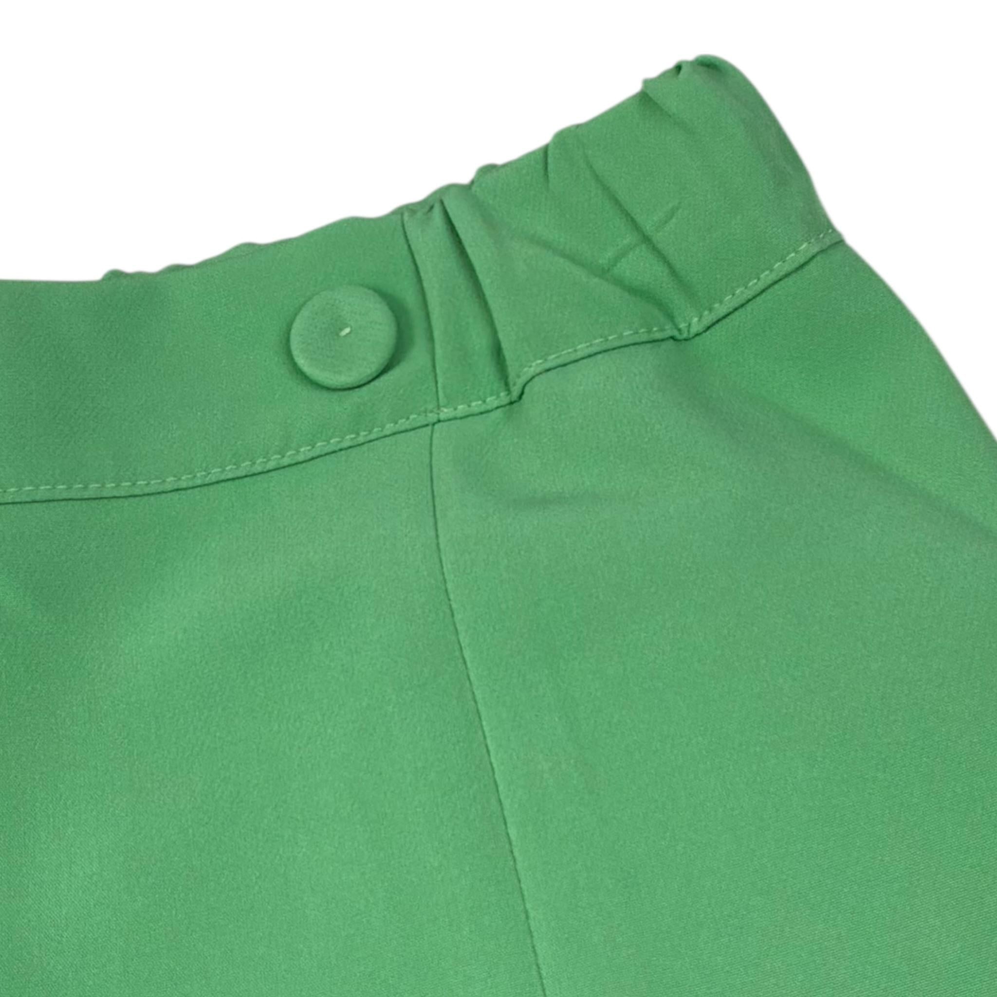 Illiana Pantalone Tinta Unita con Elastico In Vita per Bambina 533 VERDE ILLIANA 