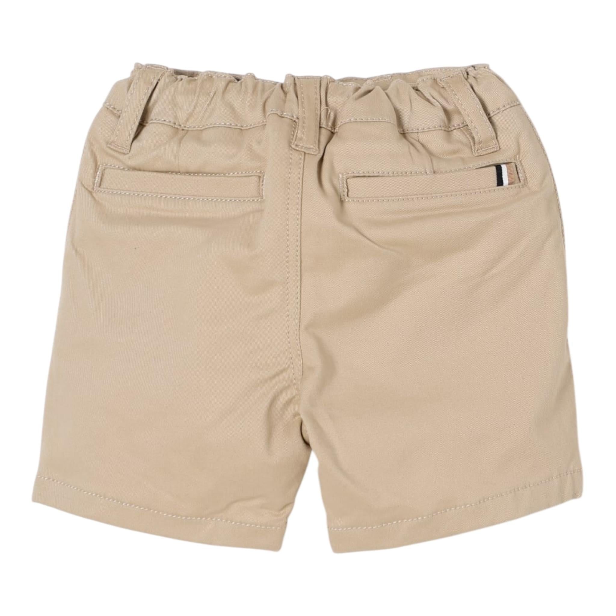 Boss Bermuda Tinta Unita con Elastico In Vita per Neonato J52080 BEIGE BOSS 