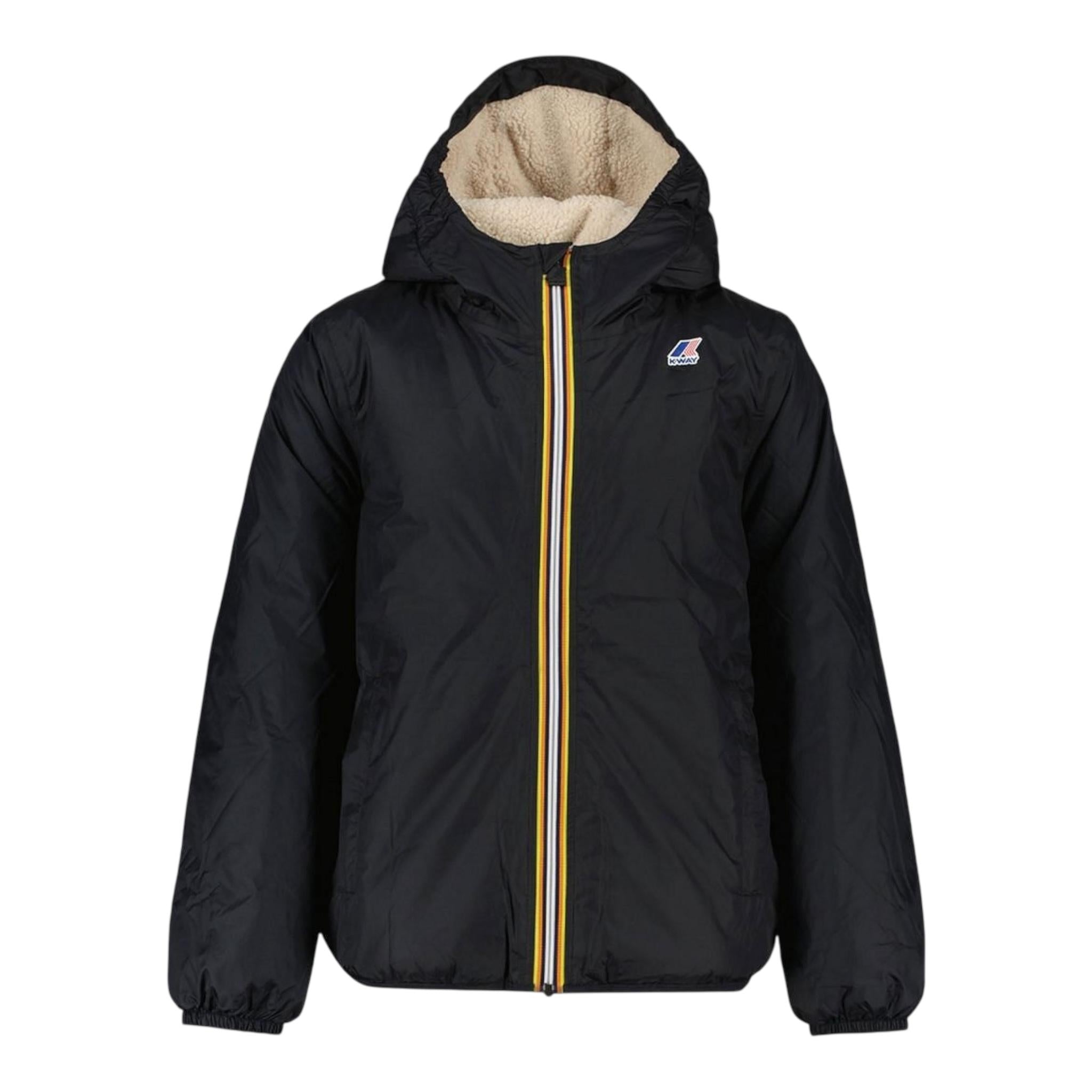K-WAY giubbino tinta unita con cappuccio in contrasto Nero per Neonato K61157WWXX NERO K-WAY 