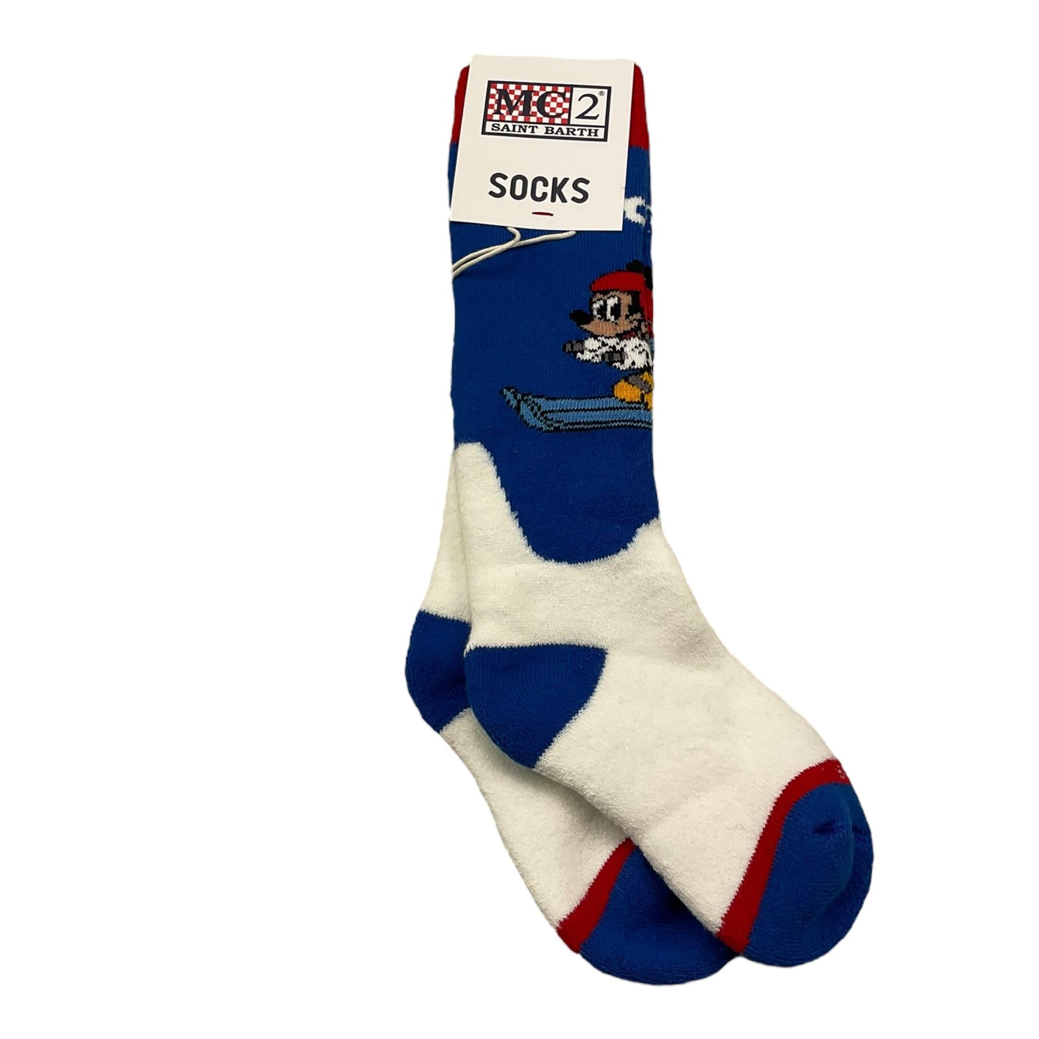 SAINT BARTH calzini bicolore con topolino Bianco per Bambino SOX BIANCO SAINT BARTH 