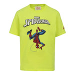 Saint Barth T-Shirt Girocollo Tinta Unita con Stampa per Bambino SPIDERMAN94 GIALLO FLUO SAINT BARTH 