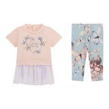 Guess Completo 2 Pezzi T-Shirt-Leggins Bicolore per Neonata A5RG17KAN04 ROSA GUESS 