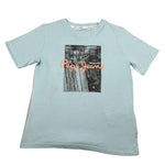 Pepe Feamo T-Shirt Girocollo Tinta Unita con Stampa per Bambino PB503980 AZZURRO PEPE JEANS 