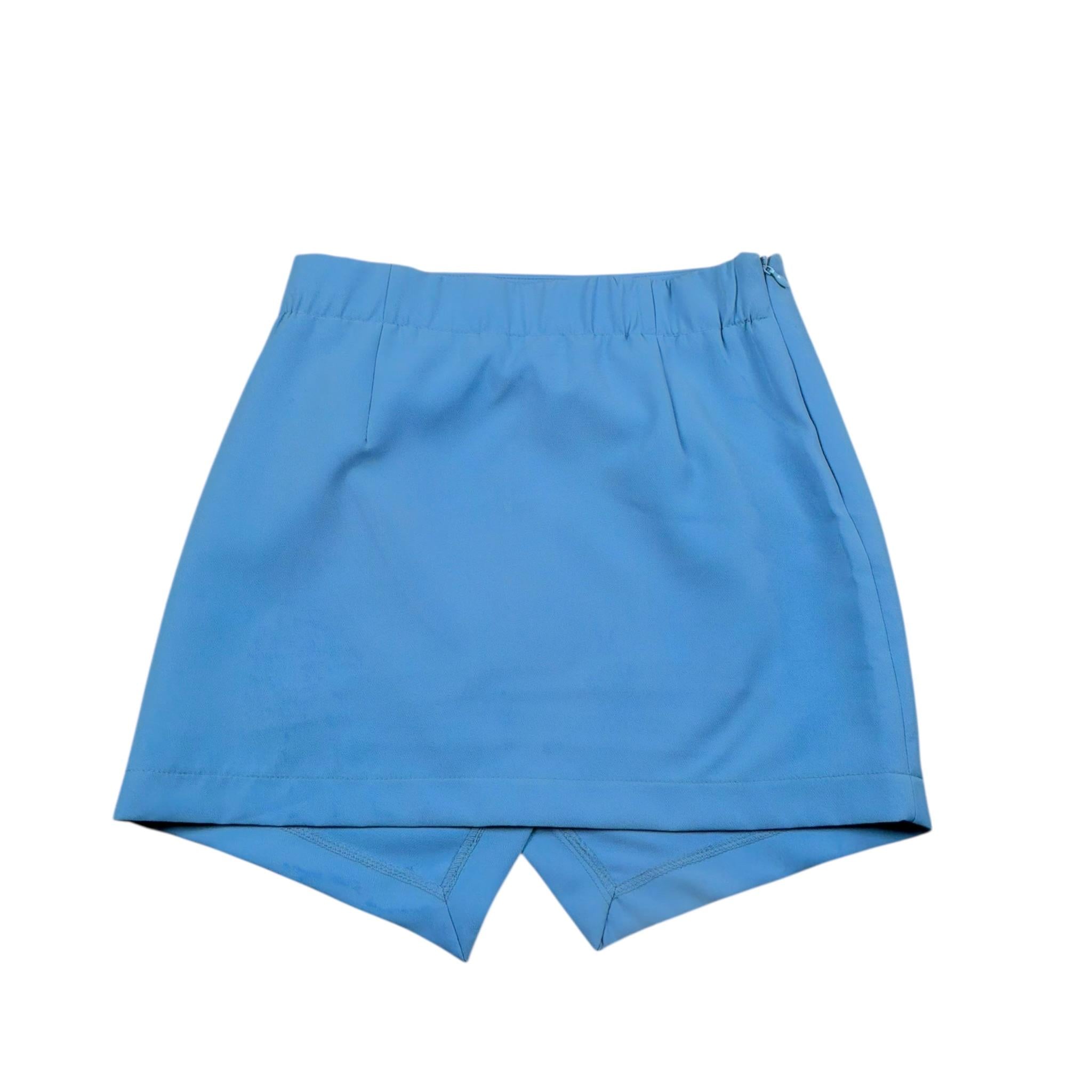 Y-Clu Gonna Tinta Unita con Elastico In Vita per Bambina Y19046 AZZURRO Y-CLU 