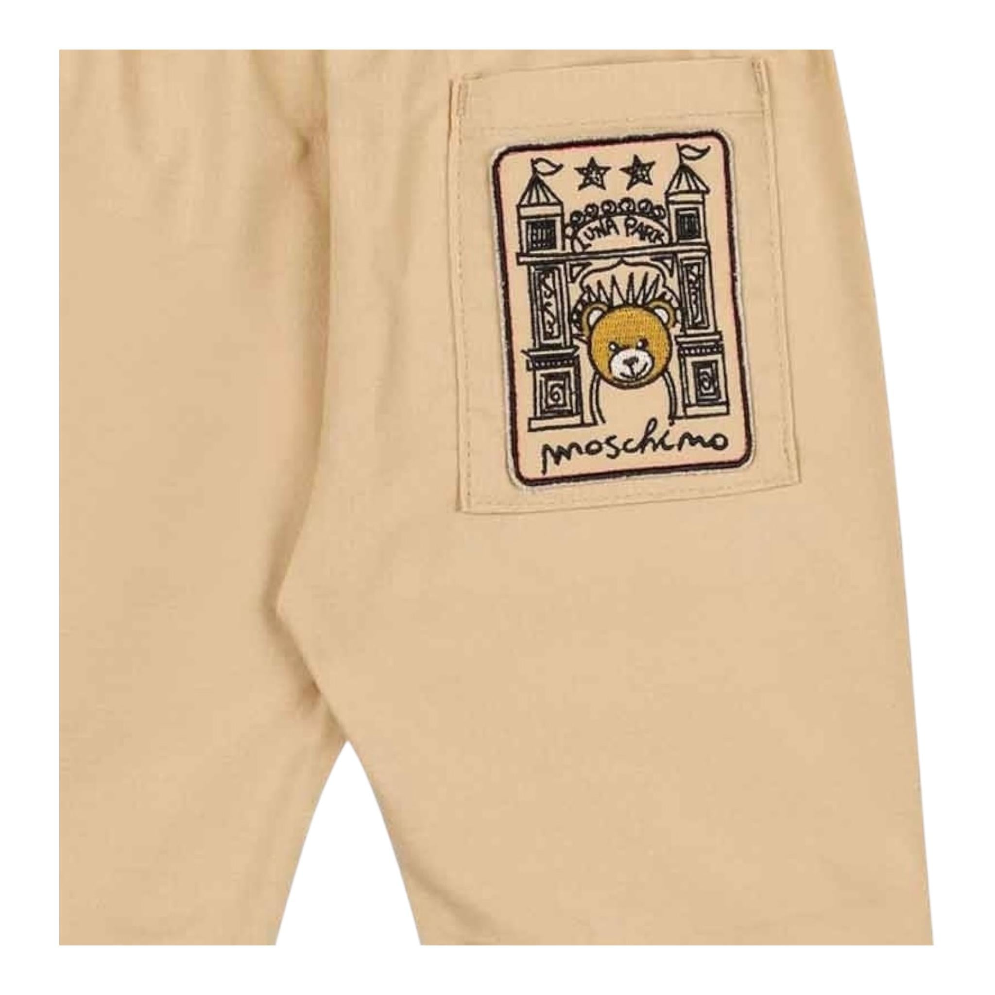 Moschino Pantalone Tinta Unita con Elastico In Vita per Bambino MUP05DJ BEIGE MOSCHINO 
