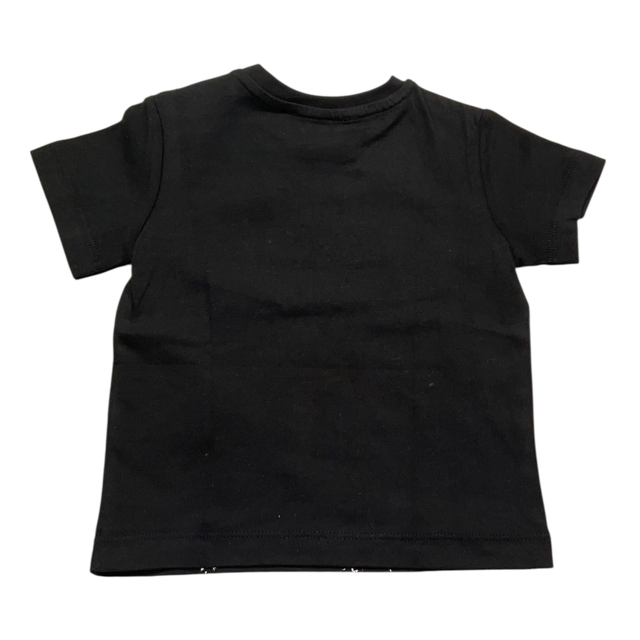Iceberg T-Shirt Girocollo Tinta Unita con Stampe In Contrasto per Neonato TSICE5123B NERO ICEBERG 