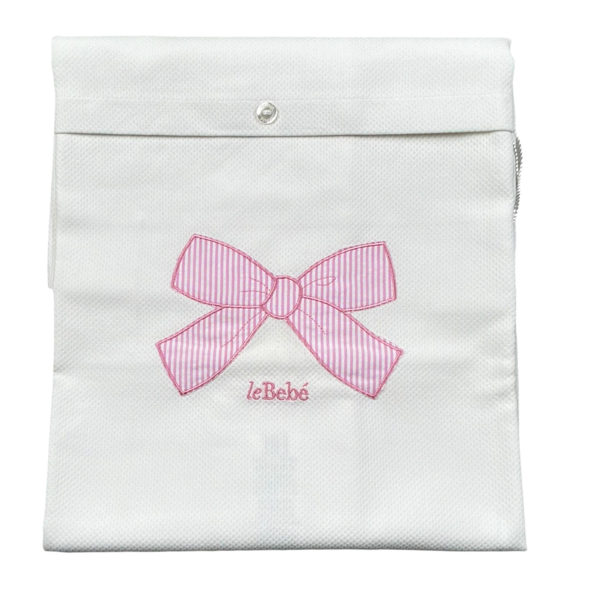 Le Bebe' Coperta Tinta Unita con Stampa per Neonata LBG1942 BIANCO LE BEBE' 