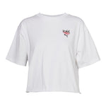 Puma T-Shirt Tinta Unita Girocollo con Logo per Bambina 624723 BIANCO PUMA 