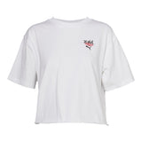 Puma T-Shirt Tinta Unita Girocollo con Logo per Bambina 624723 BIANCO PUMA 