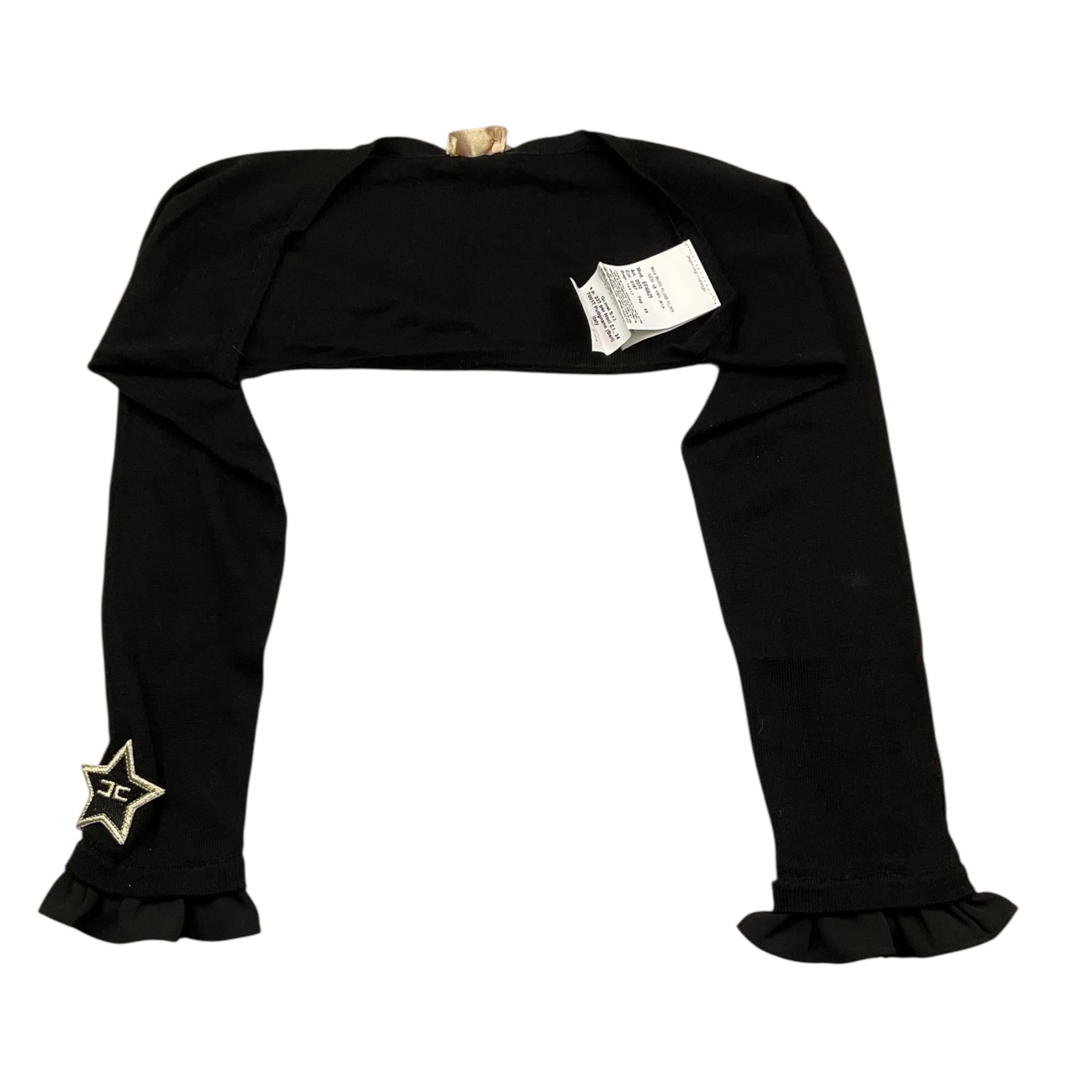 Elisabetta Franchi Coprispalle Tinta Unita per Bambina EFMA25 NERO ELISABETTA FRANCHI 