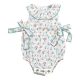 Babidu Pagliaccetto Tinta Unita con Stampa per Neonata 31408 BIANCO BABIDU 