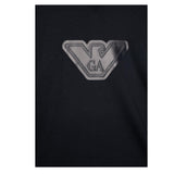 Emporio Armani T-Shirt Girocollo Tinta Unita con Logo per Bambino EB000170 NERO EMPORIO ARMANI 