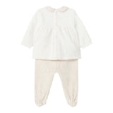 MAYORAL completo 2pz maglia-ghettina bicolore Bianco/beige per Neonata 2501 BIANCO/BEIGE MAYORAL 