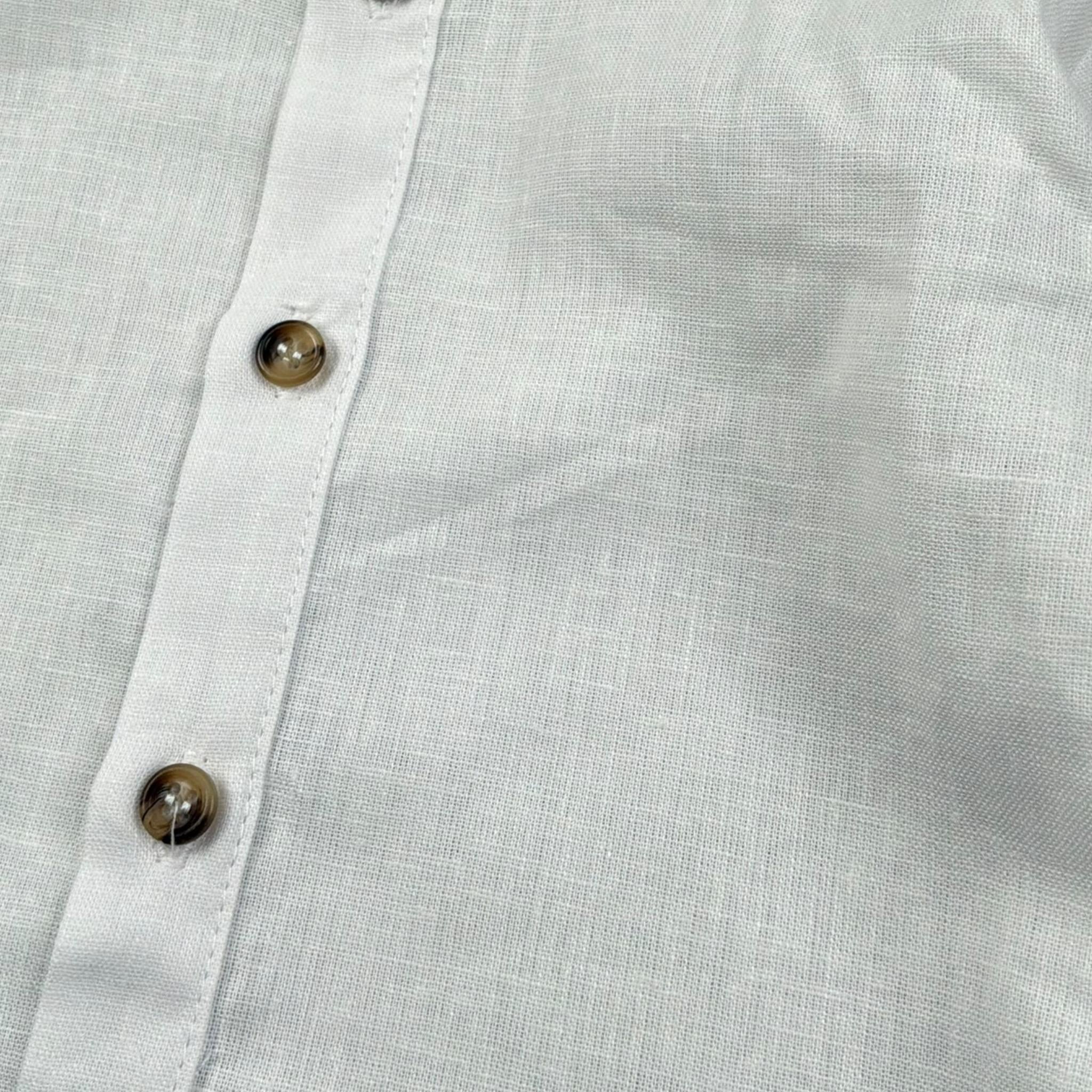 M+E' Camicia Manica Lunga Tinta Unita Collo Coreano per Neonato UEM0507XN PANNA M+E' 