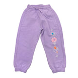 Off-White Pantalone Modello Tuta Tinta Unita Con Stampa Lilla Per Bambina