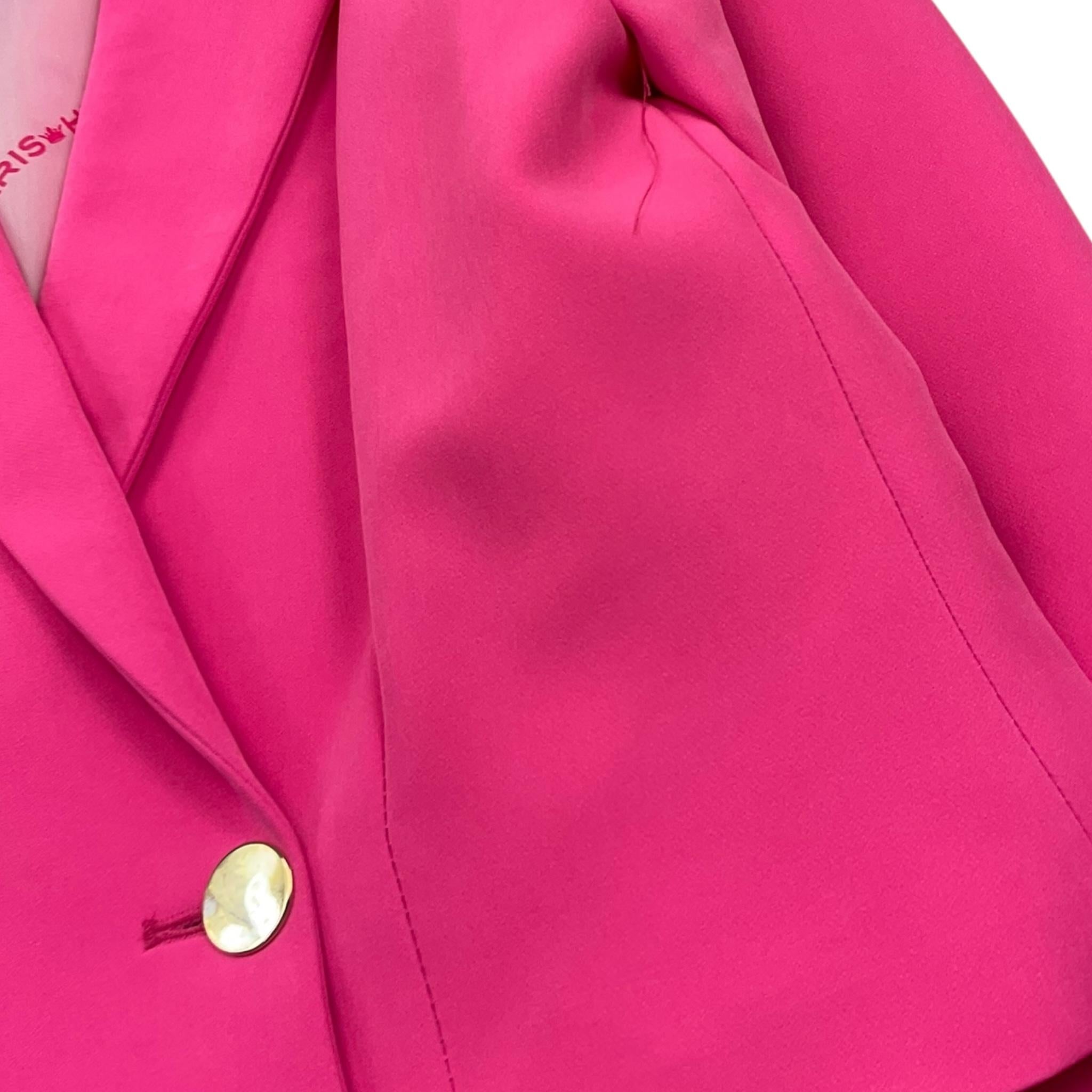 Paris Hilton Giacca Tinta Unita Modello Crop per Bambina PHJJK1962 ROSA FLUO PARIS HILTON 