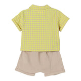 Teddy E Minou Completo 2 Pezzi Camicia-Bermuada per Neonato E25CP065C3159 BEIGE TEDDY E MINOU 
