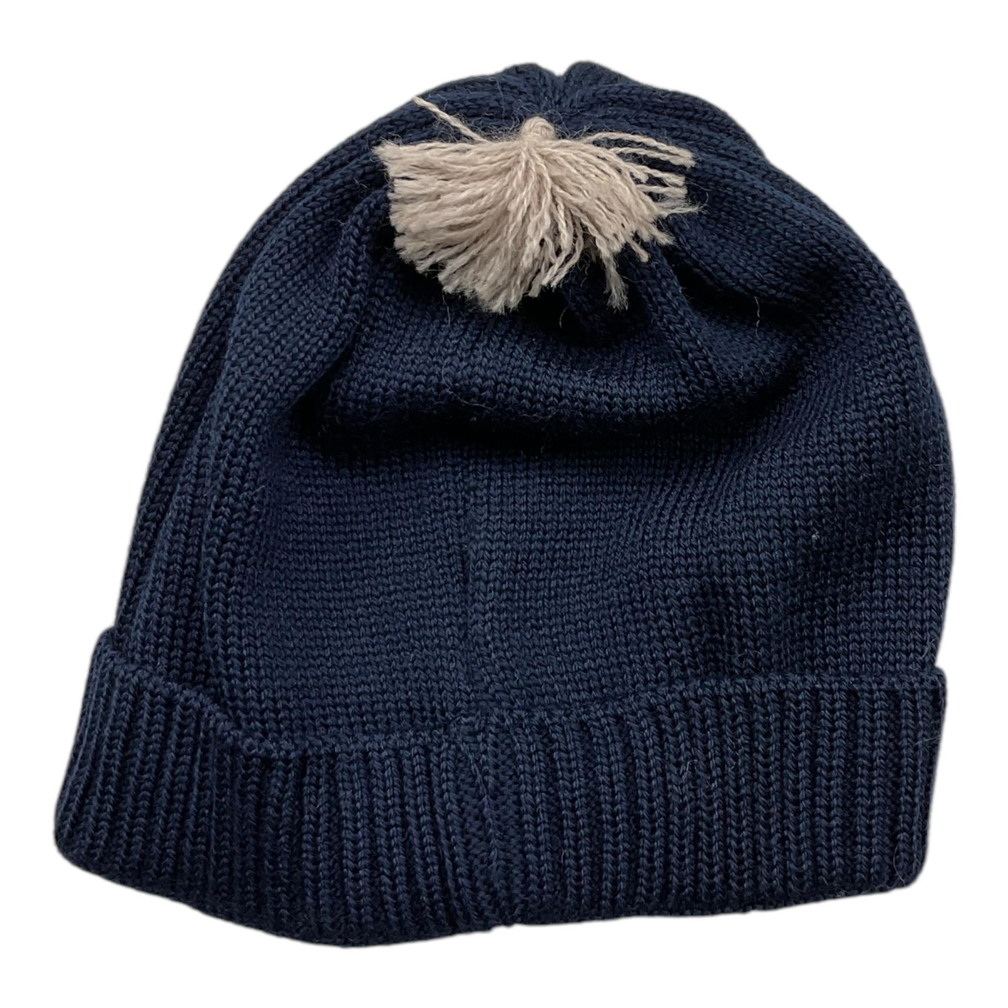 BABY LORD cappello tinta unita con pon pon Blu per Neonato 605 BLU BABY LORD 