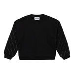 ICEBERG felpa chiusa girocollo tinta unita con brillantini Nero per Bambina MFICE5357J NERO ICEBERG 