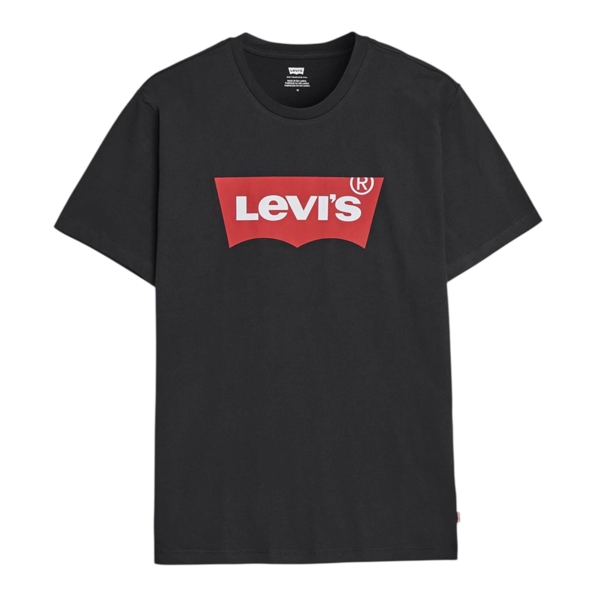Levi'S T-Shirt Girocollo Tinta Unita con Stampa per Bambino 8E8157X NERO LEVI'S 