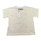 ICEBERG t-shirt girocollo tinta unita con stampa in contrasto Bianco per Bambina TSICE5359J BIANCO ICEBERG 