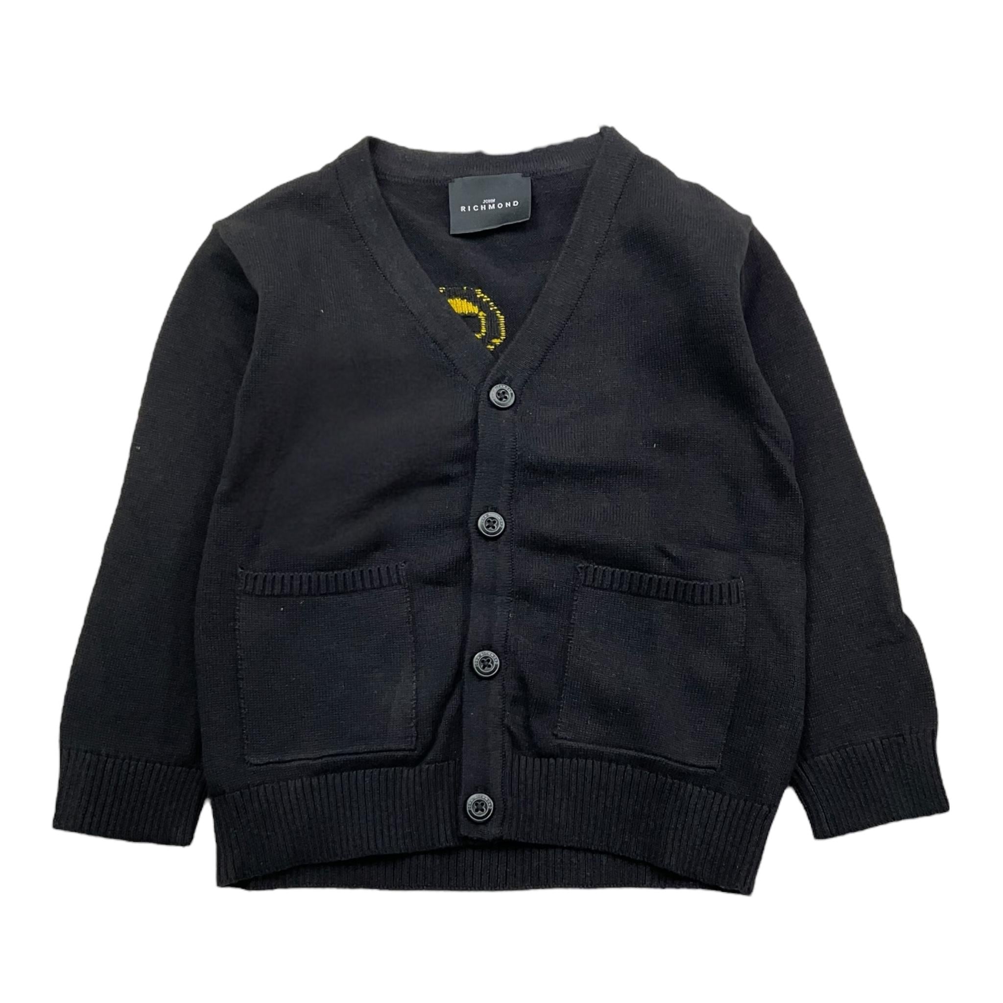 JOHN RICHMOND cardigan tinta unita con bottoni Nero per Neonato RIA24090CDX NERO JOHN RICHMOND 