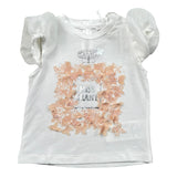 Miss Grant T-Shirt Girocollo Tinta Unita con Stampa In Contrasto per Bambina MG1336XXJ BIANCO MISS GRANT 