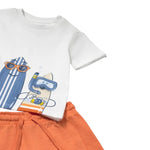 Mayoral Completo 2 Pezzi T-Shirt-Bermuda Bicolore per Neonato 1656 BIANCO/ARANCIONE MAYORAL 